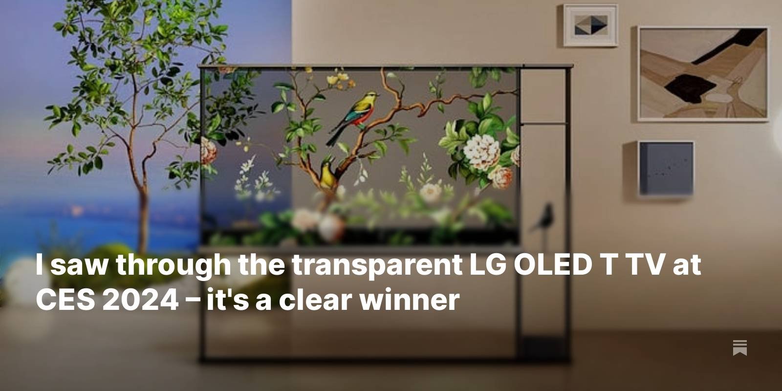 LG's wireless transparent OLED TV debuts at CES 2024