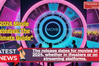 The release dates for movies in 2024, whether in theaters or on streaming platforms.